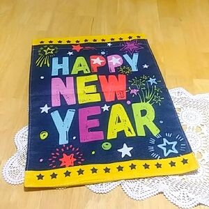 New Years garden flag